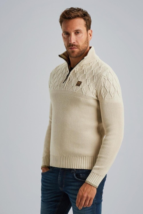 PME legend half zip collar cotton mix yarn